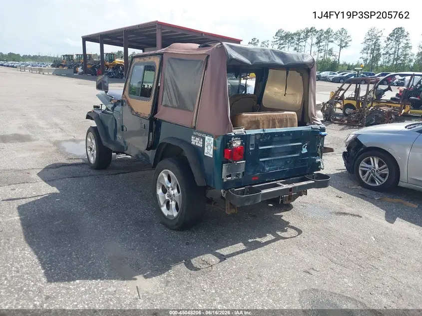 1995 Jeep Wrangler / Yj S/Rio Grande VIN: 1J4FY19P3SP205762 Lot: 45048206
