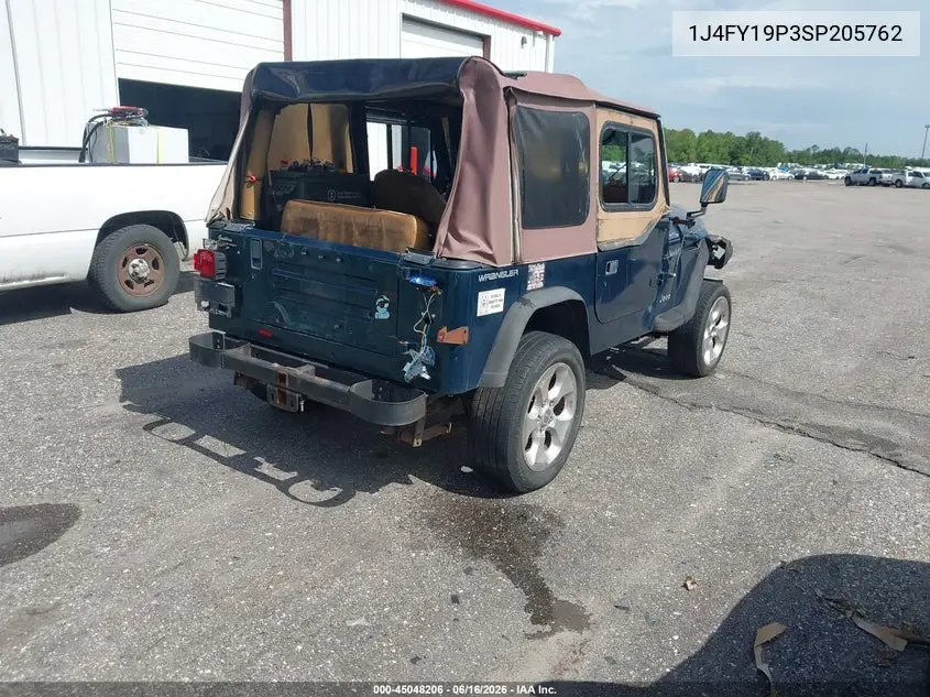 1995 Jeep Wrangler / Yj S/Rio Grande VIN: 1J4FY19P3SP205762 Lot: 45048206