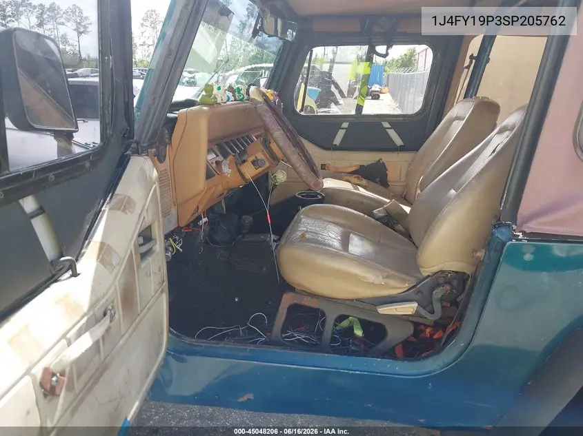 1995 Jeep Wrangler / Yj S/Rio Grande VIN: 1J4FY19P3SP205762 Lot: 45048206