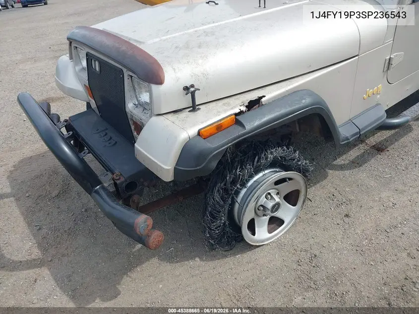 1995 Jeep Wrangler / Yj S/Rio Grande VIN: 1J4FY19P3SP236543 Lot: 45388665