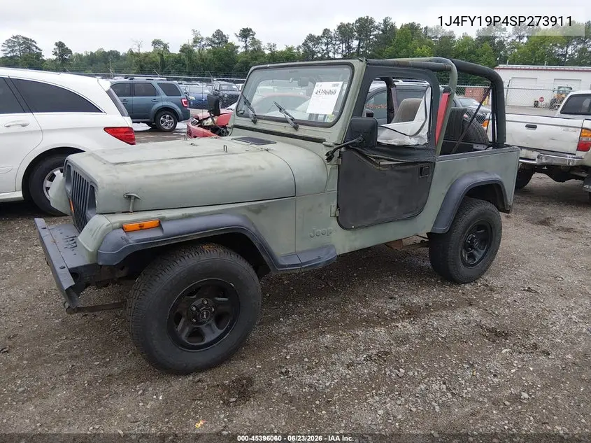 1995 Jeep Wrangler / Yj S/Rio Grande VIN: 1J4FY19P4SP273911 Lot: 45396060