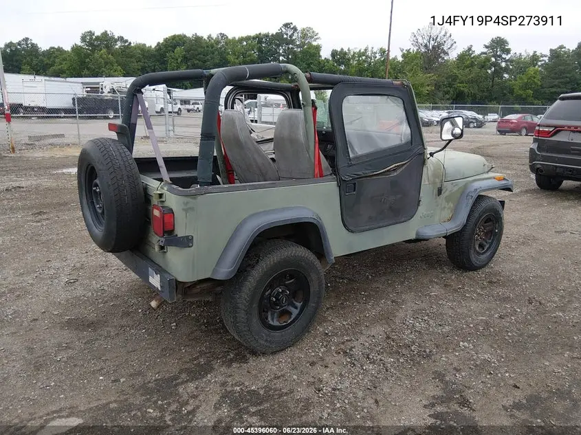 1995 Jeep Wrangler / Yj S/Rio Grande VIN: 1J4FY19P4SP273911 Lot: 45396060