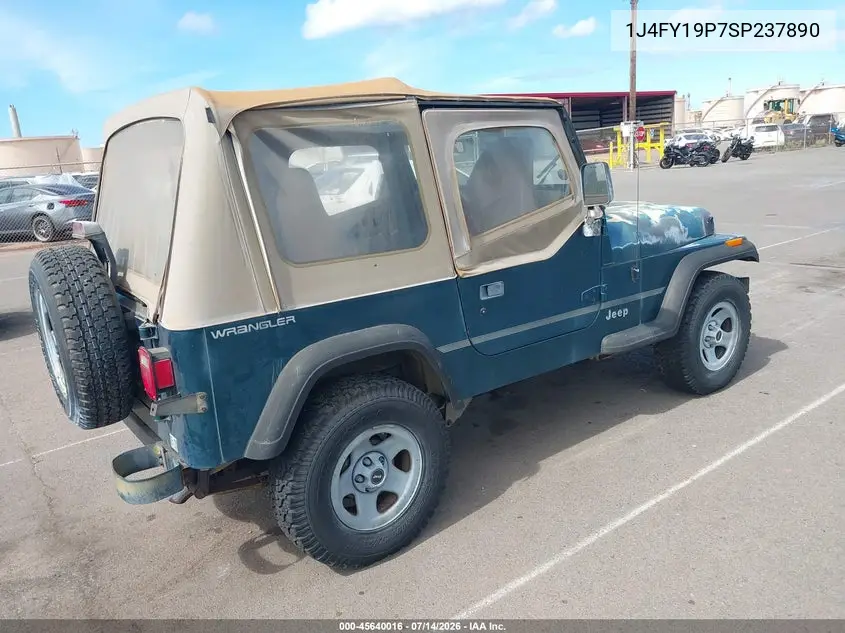 1995 Jeep Wrangler / Yj S/Rio Grande VIN: 1J4FY19P7SP237890 Lot: 45640016