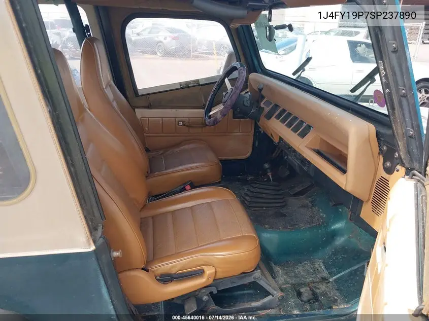 1995 Jeep Wrangler / Yj S/Rio Grande VIN: 1J4FY19P7SP237890 Lot: 45640016