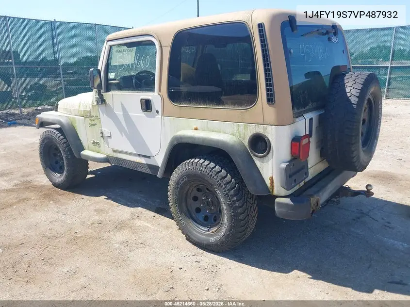 1997 Jeep Wrangler Sport VIN: 1J4FY19S7VP487932 Lot: 45214660
