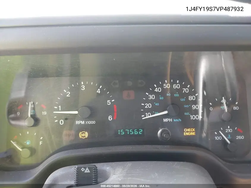 1997 Jeep Wrangler Sport VIN: 1J4FY19S7VP487932 Lot: 45214660