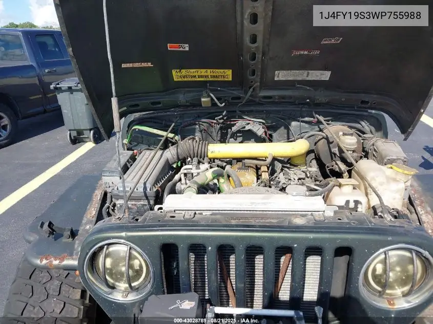1J4FY19S3WP755988 1998 Jeep Wrangler Sport