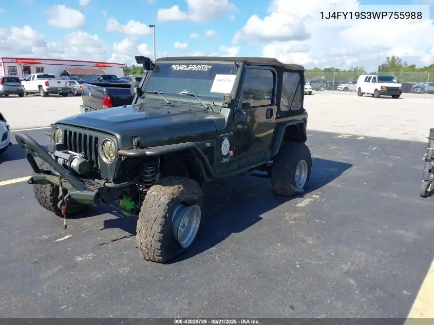 1J4FY19S3WP755988 1998 Jeep Wrangler Sport