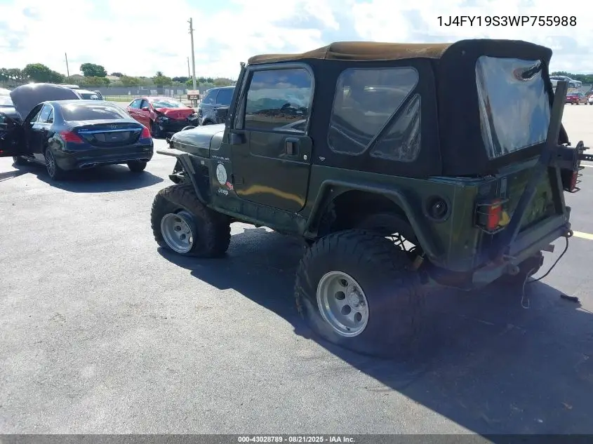 1J4FY19S3WP755988 1998 Jeep Wrangler Sport