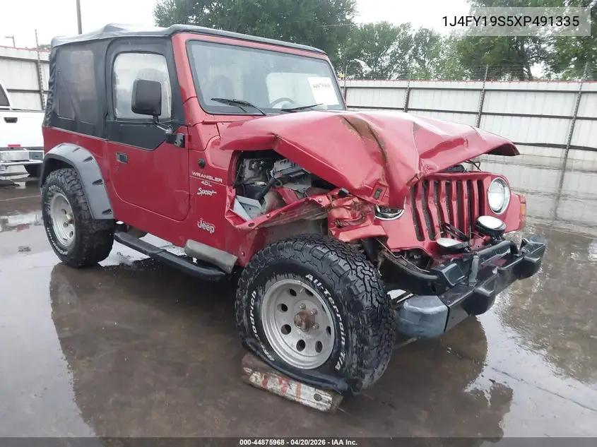 1999 Jeep Wrangler Sport VIN: 1J4FY19S5XP491335 Lot: 44875968
