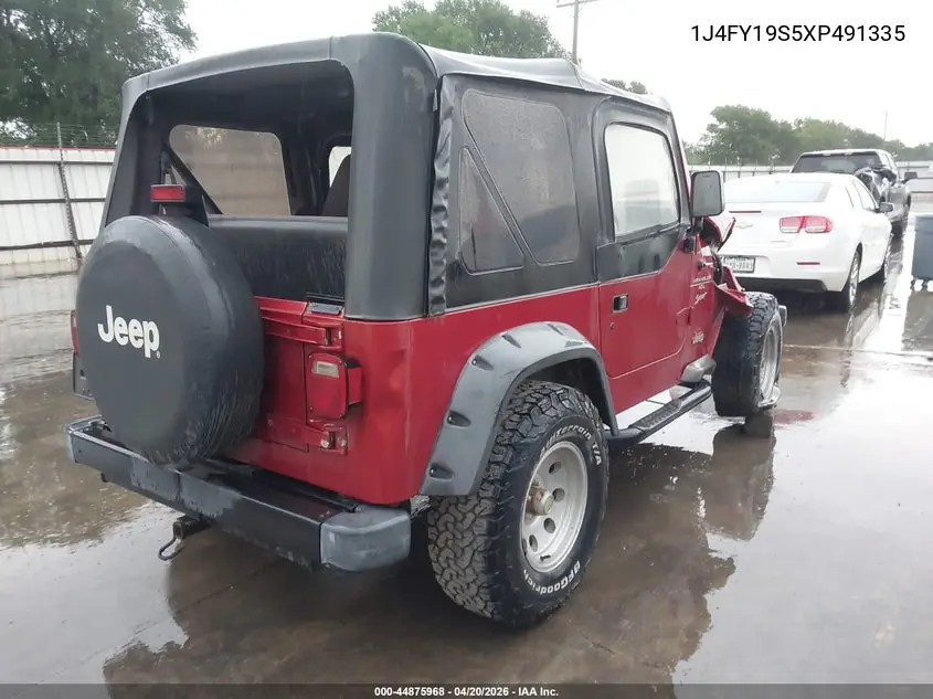 1999 Jeep Wrangler Sport VIN: 1J4FY19S5XP491335 Lot: 44875968