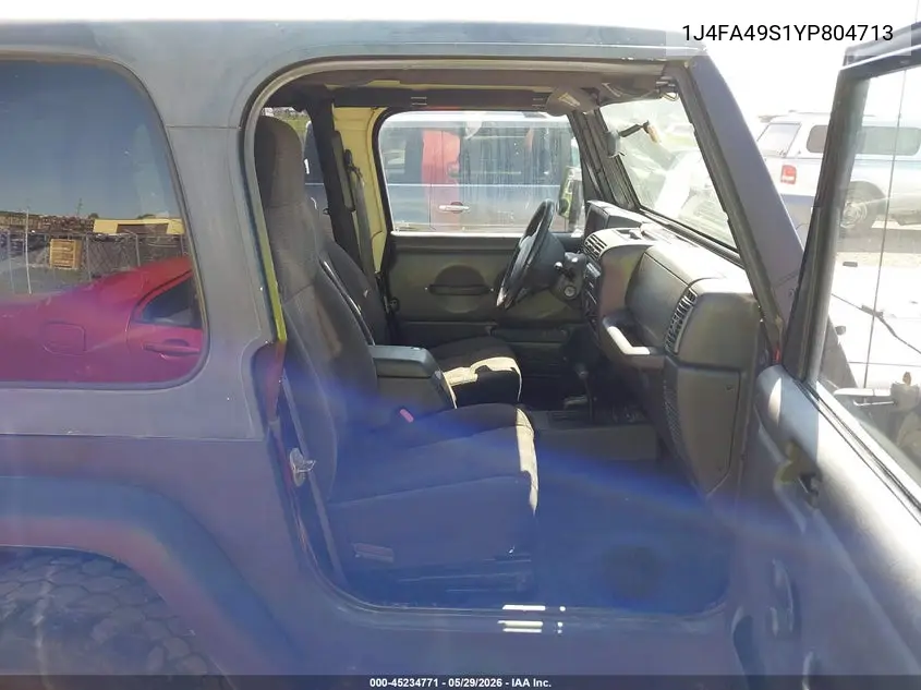 2000 Jeep Wrangler Sport VIN: 1J4FA49S1YP804713 Lot: 45234771