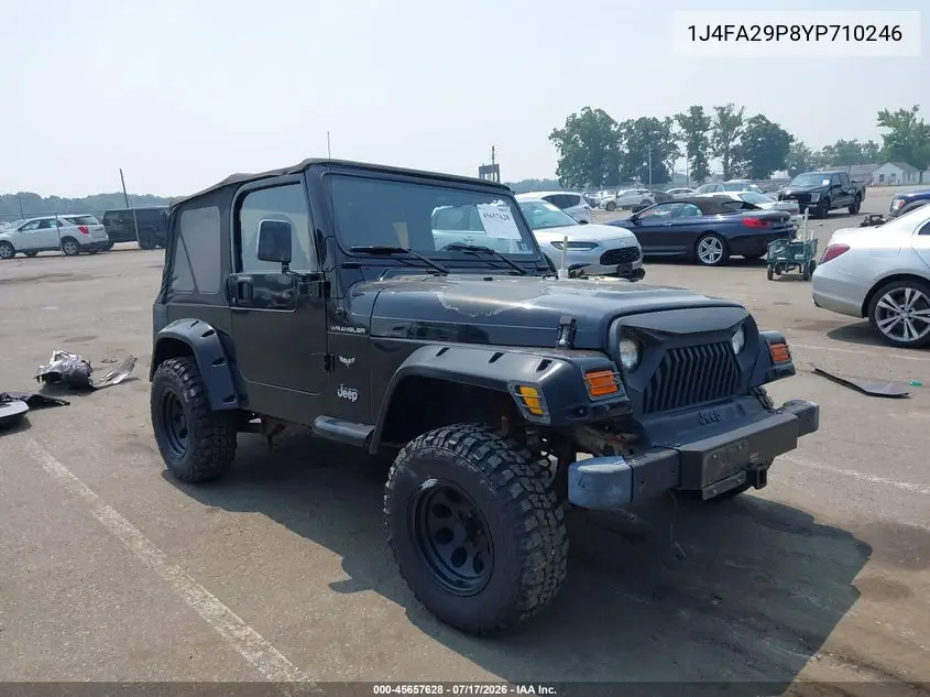 2000 Jeep Wrangler Se VIN: 1J4FA29P8YP710246 Lot: 45657628