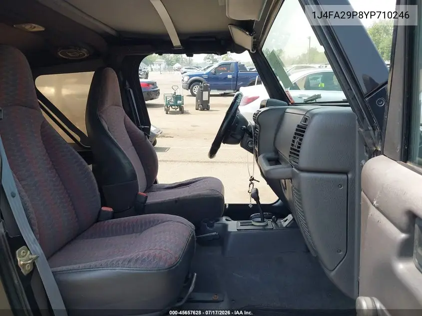 2000 Jeep Wrangler Se VIN: 1J4FA29P8YP710246 Lot: 45657628