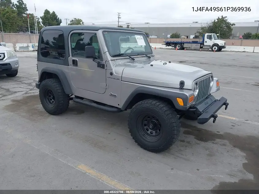 2001 Jeep Wrangler Sport VIN: 1J4FA49S61P369936 Lot: 45322788