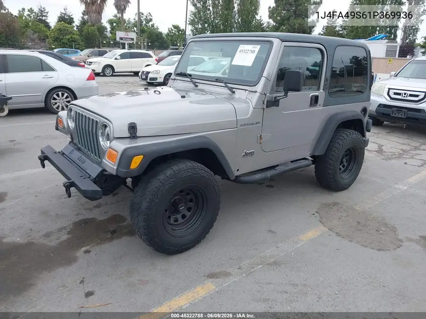 2001 Jeep Wrangler Sport VIN: 1J4FA49S61P369936 Lot: 45322788