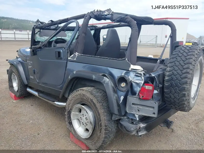 2001 Jeep Wrangler Sport VIN: 1J4FA49S51P337513 Lot: 45625021