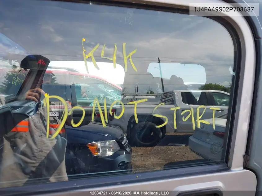 2002 Jeep Wrangler VIN: 1J4FA49S02P703637 Lot: 12634721