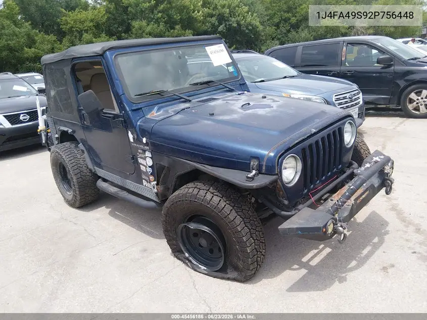 2002 Jeep Wrangler Sport VIN: 1J4FA49S92P756448 Lot: 45456186