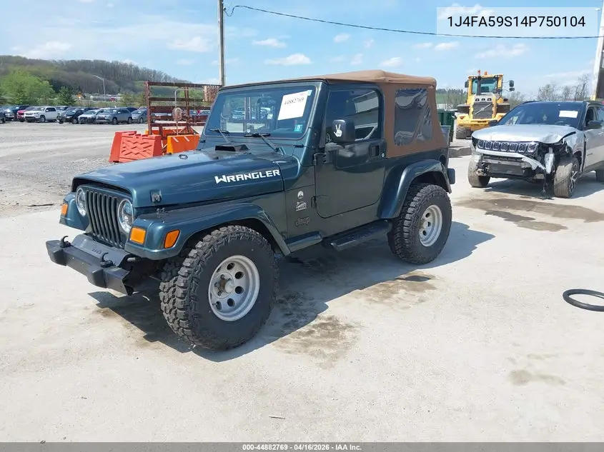 2004 Jeep Wrangler Sahara VIN: 1J4FA59S14P750104 Lot: 44882769