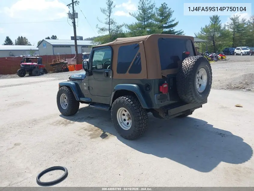 2004 Jeep Wrangler Sahara VIN: 1J4FA59S14P750104 Lot: 44882769