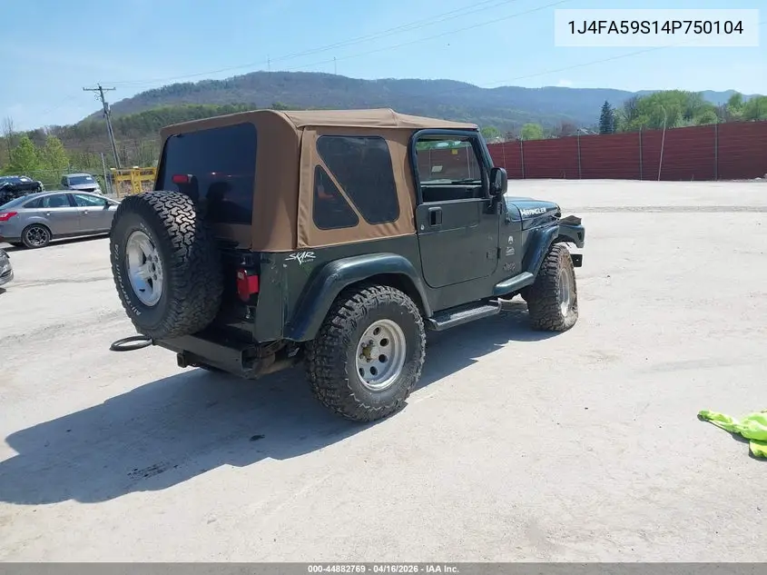 2004 Jeep Wrangler Sahara VIN: 1J4FA59S14P750104 Lot: 44882769