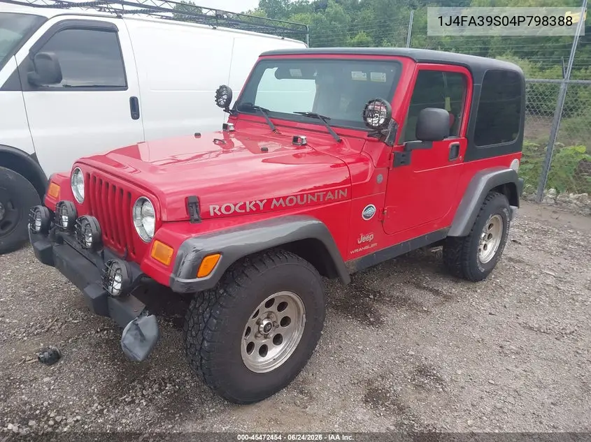 2004 Jeep Wrangler X VIN: 1J4FA39S04P798388 Lot: 45472454