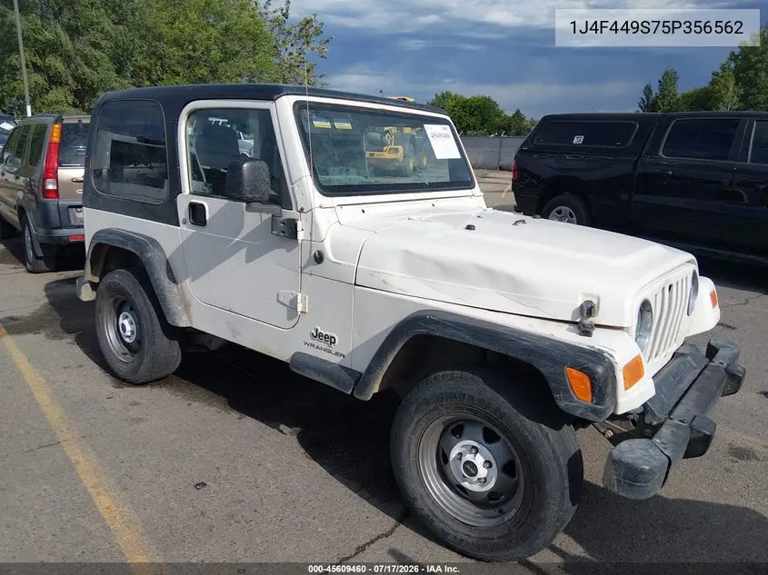 2005 Jeep Wrangler Sport Rhd VIN: 1J4F449S75P356562 Lot: 45609460