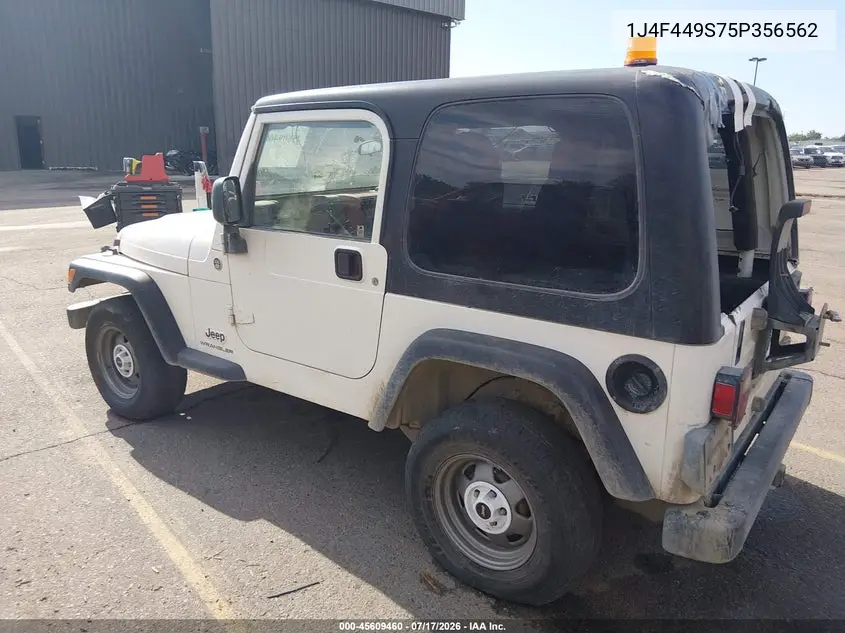 2005 Jeep Wrangler Sport Rhd VIN: 1J4F449S75P356562 Lot: 45609460