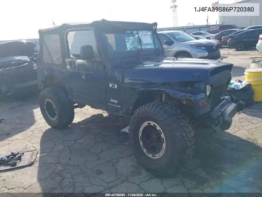 1J4FA39S86P720380 2006 Jeep Wrangler X