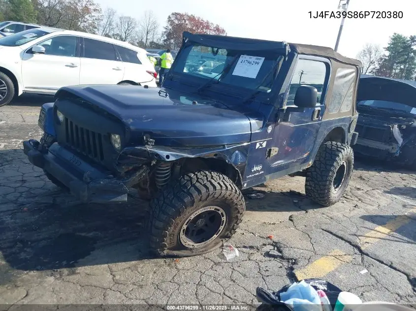 1J4FA39S86P720380 2006 Jeep Wrangler X