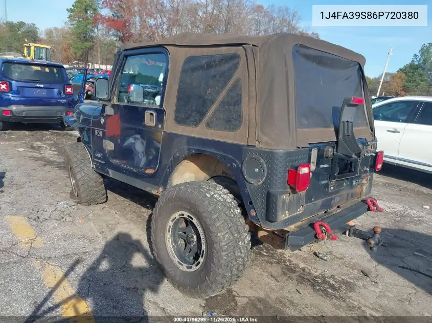 1J4FA39S86P720380 2006 Jeep Wrangler X