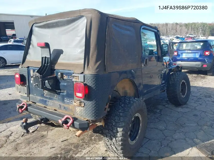 1J4FA39S86P720380 2006 Jeep Wrangler X
