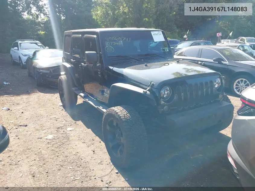 2007 Jeep Wrangler Unlimited X VIN: 1J4GA39167L148083 Lot: 45565741