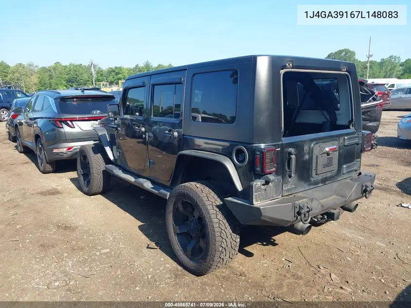2007 Jeep Wrangler Unlimited X VIN: 1J4GA39167L148083 Lot: 45565741