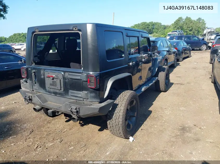 2007 Jeep Wrangler Unlimited X VIN: 1J4GA39167L148083 Lot: 45565741