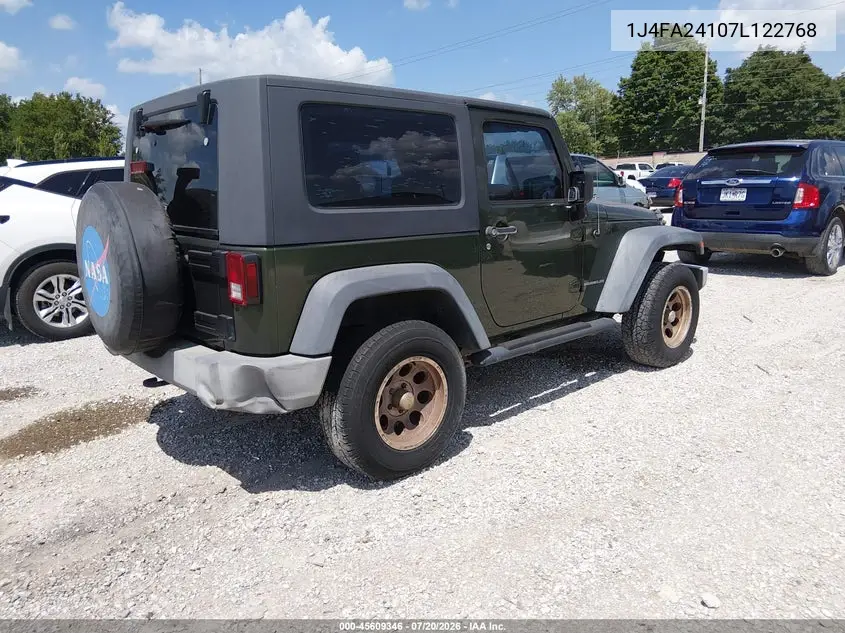 2007 Jeep Wrangler X VIN: 1J4FA24107L122768 Lot: 45609346