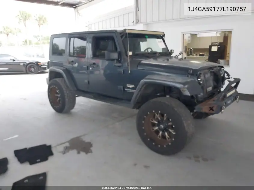 2007 Jeep Wrangler Unlimited Sahara VIN: 1J4GA59177L190757 Lot: 45628184