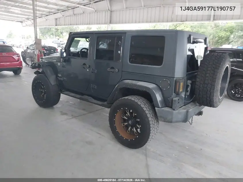 2007 Jeep Wrangler Unlimited Sahara VIN: 1J4GA59177L190757 Lot: 45628184