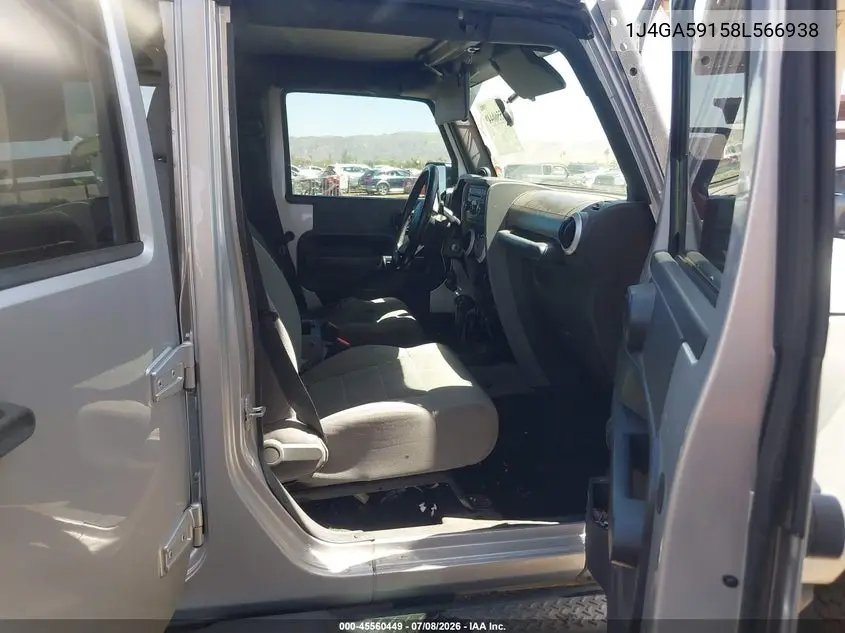 2008 Jeep Wrangler Unlimited Sahara VIN: 1J4GA59158L566938 Lot: 45560449