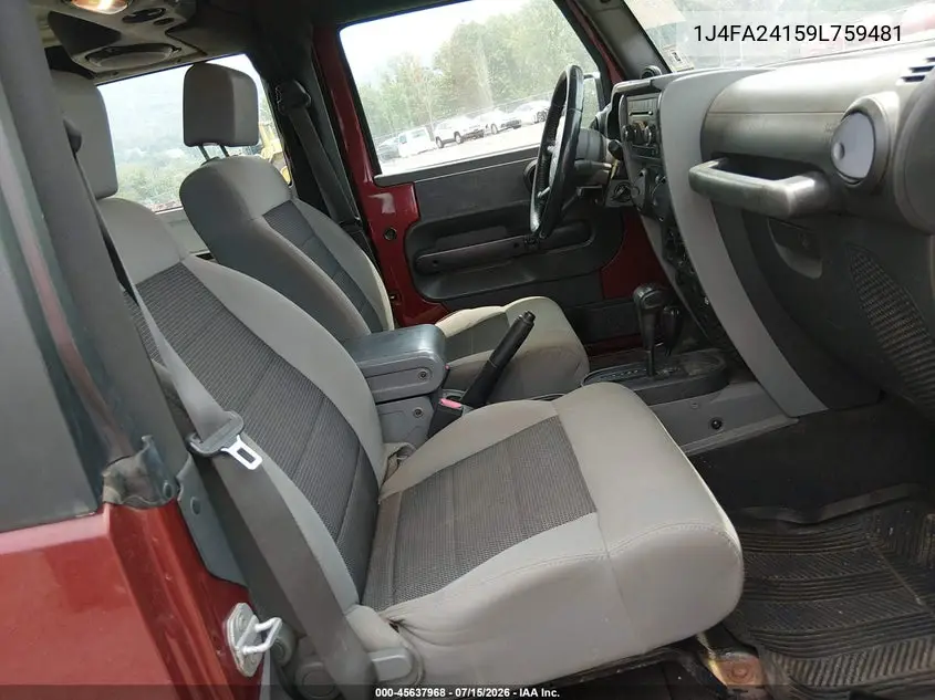 2009 Jeep Wrangler X VIN: 1J4FA24159L759481 Lot: 45637968