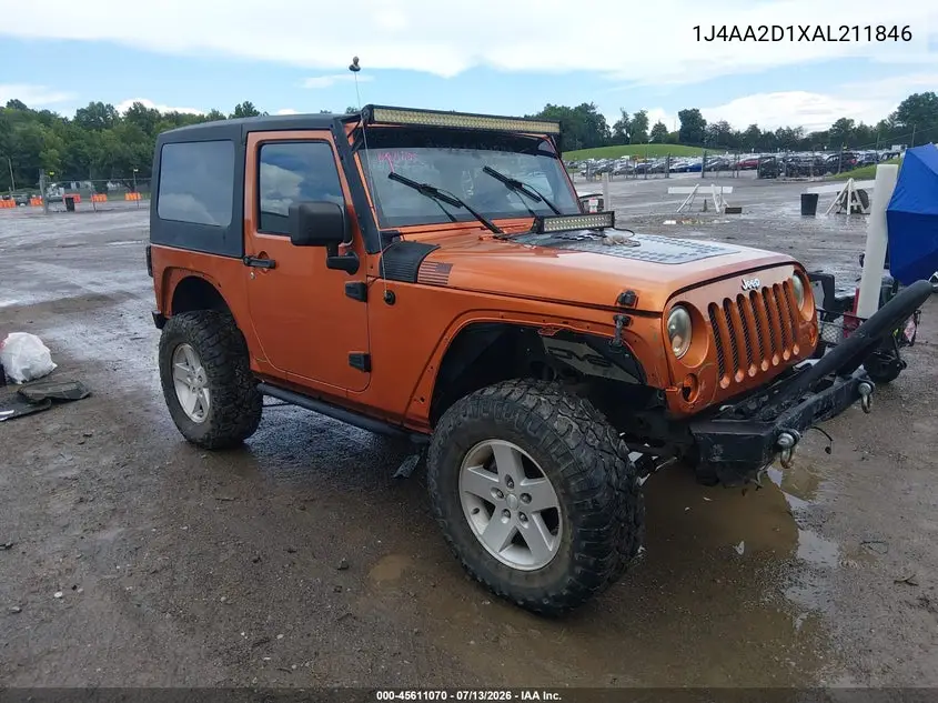 2010 Jeep Wrangler Sport VIN: 1J4AA2D1XAL211846 Lot: 45611070