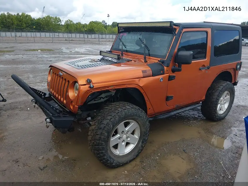 2010 Jeep Wrangler Sport VIN: 1J4AA2D1XAL211846 Lot: 45611070