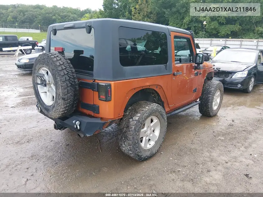 2010 Jeep Wrangler Sport VIN: 1J4AA2D1XAL211846 Lot: 45611070