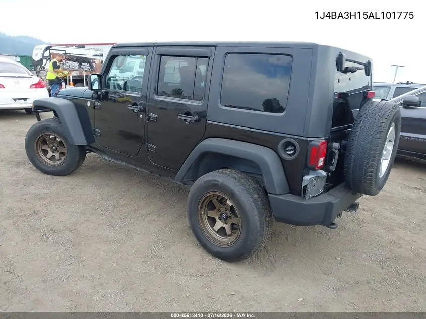 2010 Jeep Wrangler Unlimited Sport VIN: 1J4BA3H15AL101775 Lot: 45613410
