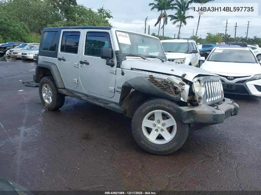 1J4BA3H14BL597735 2011 Jeep Wrangler Unlimited Sport