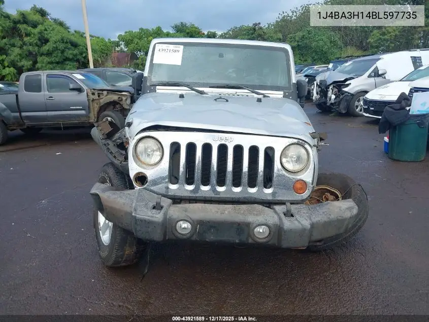 1J4BA3H14BL597735 2011 Jeep Wrangler Unlimited Sport