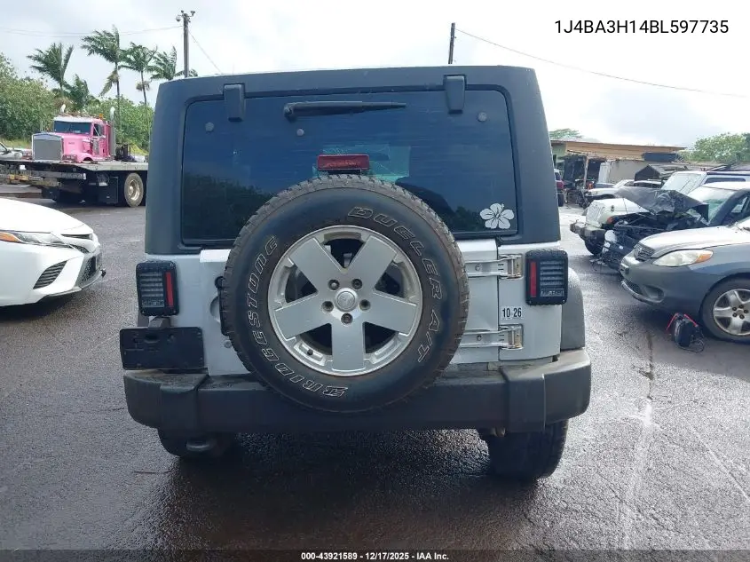 1J4BA3H14BL597735 2011 Jeep Wrangler Unlimited Sport