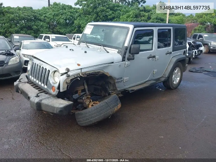 1J4BA3H14BL597735 2011 Jeep Wrangler Unlimited Sport