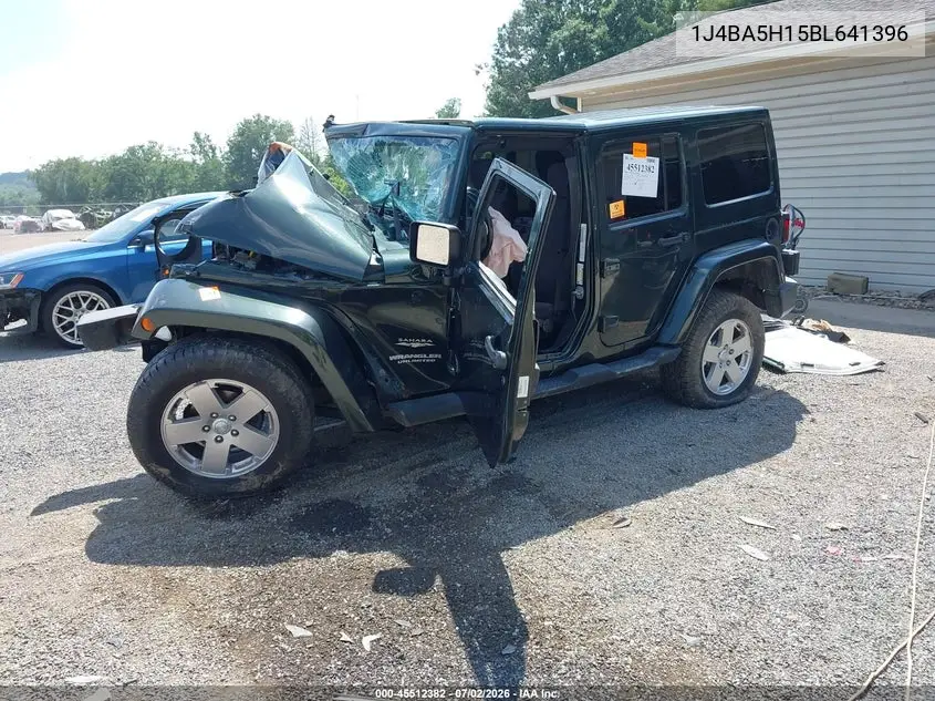 2011 Jeep Wrangler Unlimited Sahara VIN: 1J4BA5H15BL641396 Lot: 45512382